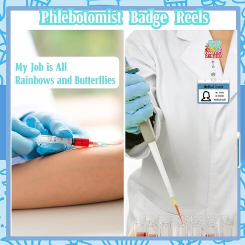 شارة Phlebotomist بكرات ترتيب بطاقة السحب بطاقة الشارة phlebotomy in Kuwait