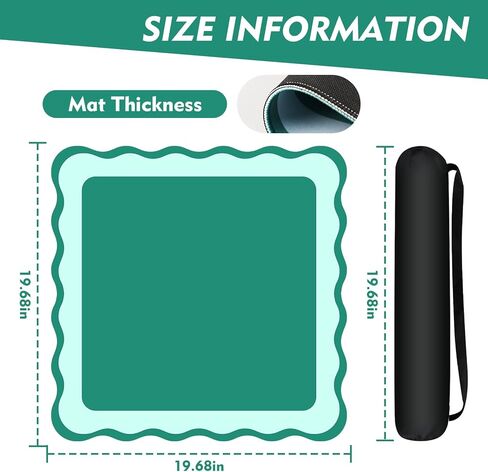 22" Mini Mahjong Mat for Travel – Cute Scalloped Edge, Anti-Slip & Noise-Reducing – Portable Pink Game Mat for Dominoes, Tiles & Card Games in Kuwait