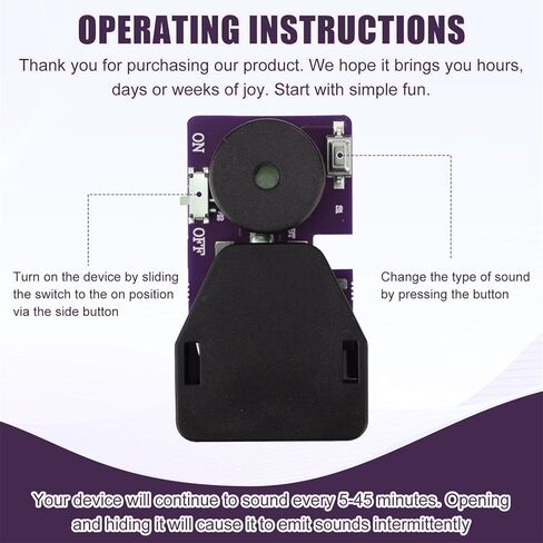 6 حزمة صانع الضوضاء الكريكيت مزحة ، مربع مزحة الصوت الخفي مع 6 أصوات مزعجة مضحكة جهاز الصفير لعبة هفوة للبالغين للأطفال الاطفال مدرسة المنزل وحفلات (الأرجواني+ الأزرق) in Kuwait