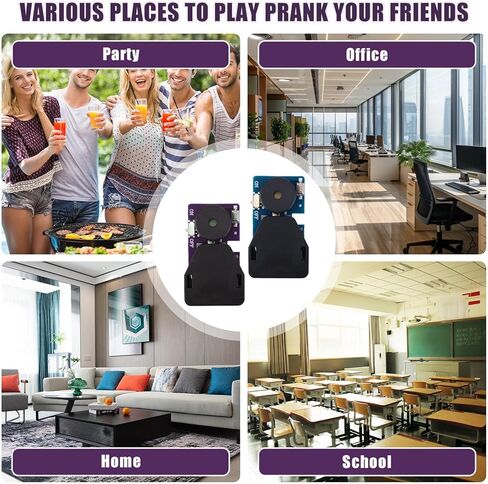 6 حزمة صانع الضوضاء الكريكيت مزحة ، مربع مزحة الصوت الخفي مع 6 أصوات مزعجة مضحكة جهاز الصفير لعبة هفوة للبالغين للأطفال الاطفال مدرسة المنزل وحفلات (الأرجواني+ الأزرق) in Kuwait