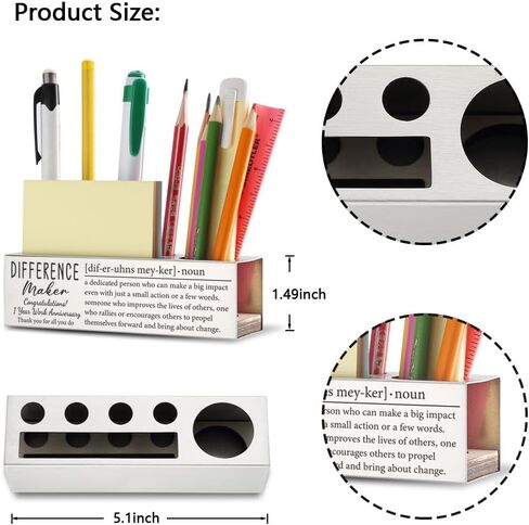 THRXOBN 20th Work Anniversary Appreciation Gifts for Coworker, 20 Years Work Anniversary Congratulations Gift for for Women, Stainless Steel Pen Holder With Work Anniversary Quotes, WBA20 in Kuwait