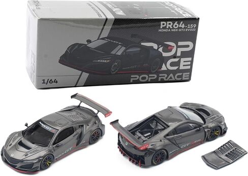 Diecast Collectibles Model Car Compatible with Pop Race 1:64 Honda NSX GT3 EVO22 Carbon Edition PR640159 in Saudi Arabia