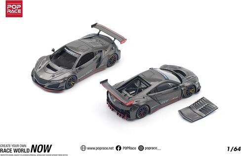 Diecast Collectibles Model Car Compatible with Pop Race 1:64 Honda NSX GT3 EVO22 Carbon Edition PR640159 in Saudi Arabia