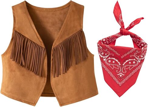 Lxkikmmm Western Cowboy Style Costume Stest 'Stest & Bandana Set in Kuwait