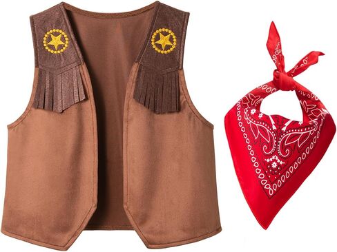 Lxkikmmm Western Cowboy Style Costume Stest 'Stest & Bandana Set in Kuwait