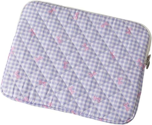 Cute Preppy Y2K Laptop Sleeve Aesthetic Laptop Case Bag Coquette Bow Print Tablet Carrying Office Accessories (Pink,13 Inch) in Kuwait