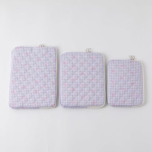 Cute Preppy Y2K Laptop Sleeve Aesthetic Laptop Case Bag Coquette Bow Print Tablet Carrying Office Accessories (Pink,13 Inch) in Kuwait