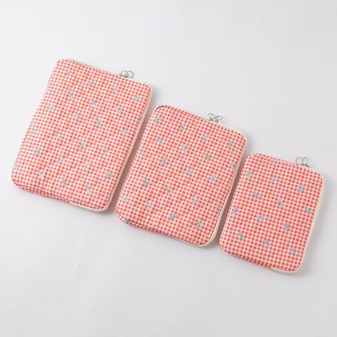 Cute Preppy Y2K Laptop Sleeve Aesthetic Laptop Case Bag Coquette Bow Print Tablet Carrying Office Accessories (Pink,13 Inch) in Kuwait