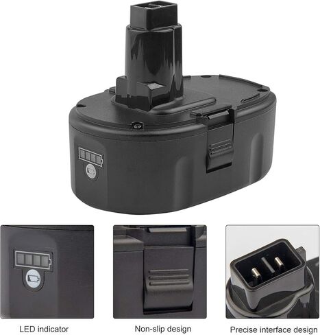 Labtec DC9096 18V 6000mAh Lithium Battery Replacement for DeWalt 18V XRP DC9096 DC9098 DC9099 DE9038 DE9095 DE9096 DW9095 DW9096 DW9098 Cordless Power Tools in Kuwait