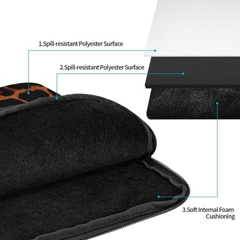 Cool Cheetah Leopard Laptop Sleeve 13 inch Shockproof Protective Computer Carrying Cover Water Resistant Computer Bag Laptop Case Briefcase Handbags Portable Laptop Bag Gifts for Men Women in Saudi Arabia