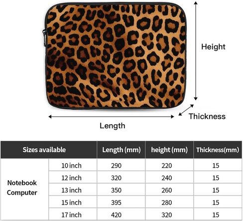 Cool Cheetah Leopard Laptop Sleeve 13 inch Shockproof Protective Computer Carrying Cover Water Resistant Computer Bag Laptop Case Briefcase Handbags Portable Laptop Bag Gifts for Men Women in Saudi Arabia