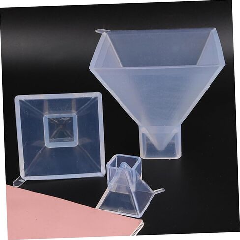 2pcs Silicone Pyramid Molds, Pyramid Resin Mold for DIY Craft, Transparent, 3inch Height, for Home Decor, Candle and Soap Making in Saudi Arabia