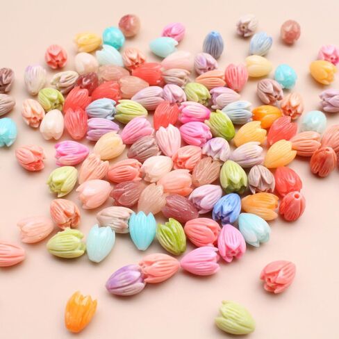 10mm Solid Purple Color 100Pcs Artificial Coral Jasmine Flower Shape Beads Loose Bead for Jewelry Bracelet Necklace Earring Making DIY in Saudi Arabia