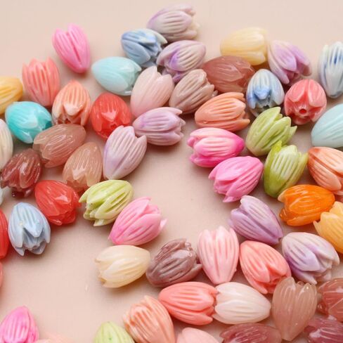 10mm Solid Purple Color 100Pcs Artificial Coral Jasmine Flower Shape Beads Loose Bead for Jewelry Bracelet Necklace Earring Making DIY in Saudi Arabia