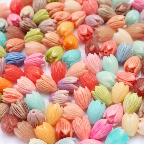 10mm Solid Purple Color 100Pcs Artificial Coral Jasmine Flower Shape Beads Loose Bead for Jewelry Bracelet Necklace Earring Making DIY in Saudi Arabia
