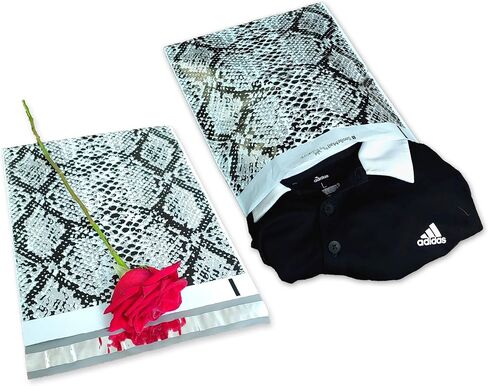 Snakeskin Poly Mailers, 10x13" Mailers, Cosmetic Clothing Custom Snake Shipping Mailing Envelope Bags W/Kissy Stickers in Saudi Arabia