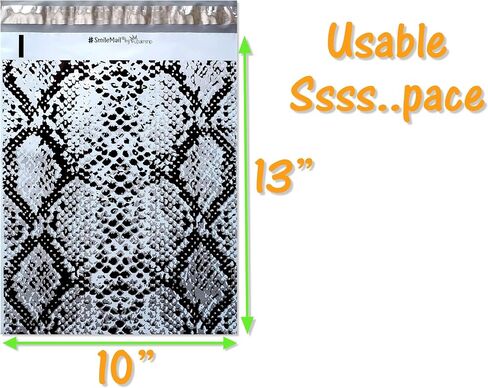 Snakeskin Poly Mailers, 10x13" Mailers, Cosmetic Clothing Custom Snake Shipping Mailing Envelope Bags W/Kissy Stickers in Saudi Arabia