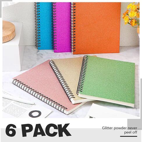 6 Pack Girls Notebook 8.3 inch × 5.7 بوصة دفتر جورنال in Saudi Arabia