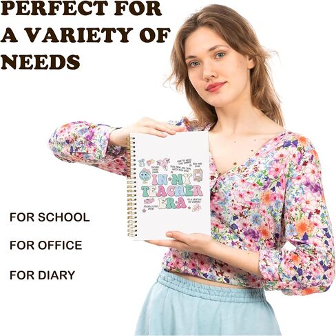 Urlluae Floral Teacher Noteboor ، العودة إلى المدرسة تقدير معلم هدايا المجلات للنساء ، Boho Academic Notebook Notebook Journals for Work in Kuwait