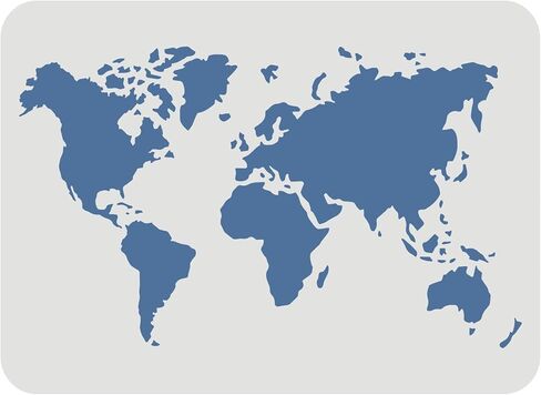 FINGERINSPIRE World Map Stencil Template 11.7x8.3 Inch - Plastic Painting Outline Pattern for DIY Home Decor - Reusable on Wood, Floor, Wall in Kuwait