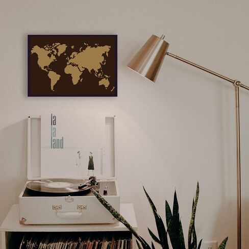 FINGERINSPIRE World Map Stencil Template 11.7x8.3 Inch - Plastic Painting Outline Pattern for DIY Home Decor - Reusable on Wood, Floor, Wall in Kuwait