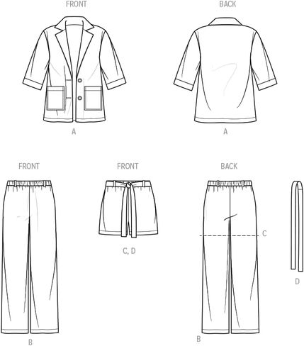 سترة Simplicity للأطفال والبنات ، سراويل سراويل وسراويل خياطة حزمة خياطة من قبل American Sewing Guild ، رمز التصميم S9762 ، الأحجام 3-4-5-6 in Saudi Arabia