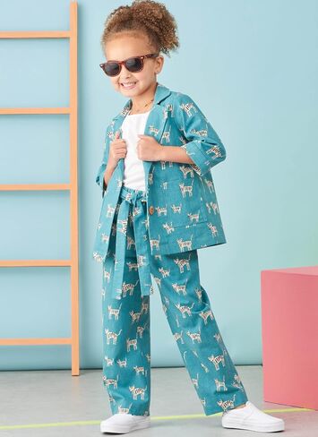 سترة Simplicity للأطفال والبنات ، سراويل سراويل وسراويل خياطة حزمة خياطة من قبل American Sewing Guild ، رمز التصميم S9762 ، الأحجام 3-4-5-6 in Saudi Arabia