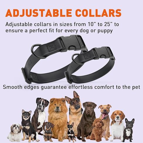 Dogline Biothane Waterproof Dog Collar with Quick Release Buckle Strong Coated Nylon Webbing with Odor- Proof for Easy Care Easy to Clean Fits Small Medium or Large Dogs, Black 3/4" W 12-19" L in Saudi Arabia