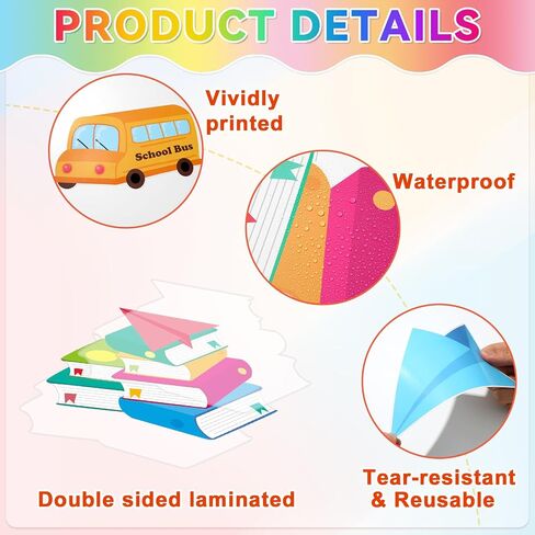 Reading Bulletin Board Set Colorful Positive Classroom Decorations Reading Is A Ticket To Adventure Bulletin Board Decoration Book School Bus Cutouts for Back to School Classroom Chalkboard Wall Decor in Saudi Arabia