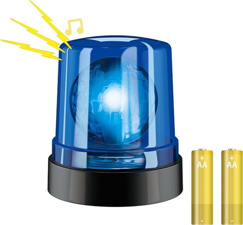 Blue Police Beacon Light Toy,Spinning Effects&Realistic Siren Sounds, Perfect for Pretend Police Play, for Kids Age 3+ in Kuwait
