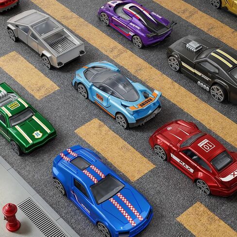 1:64 Scale Die-Cast Metal Toy Cars 12 عبوات ، تشمل البيك آب ، وسباق السيارات ، والسيارات الرياضية للعرض أو اللعب ، وهدية رائعة للأطفال في سن 3 سنوات وما فوق (12 عبوة) in Saudi Arabia