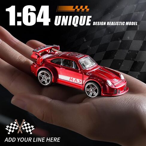 1:64 Scale Die-Cast Metal Toy Cars 12 عبوات ، تشمل البيك آب ، وسباق السيارات ، والسيارات الرياضية للعرض أو اللعب ، وهدية رائعة للأطفال في سن 3 سنوات وما فوق (12 عبوة) in Saudi Arabia