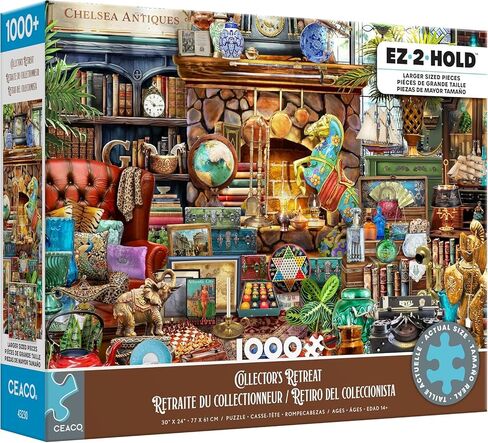 Ceaco - EZ2Hold - Collector's Retreat - 1000 Piece Jigsaw Puzzle for Adults - Challenging Puzzle Perfect for Game Nights - Finished Size is 30 x 24 in Saudi Arabia