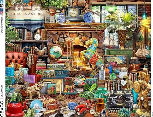 Ceaco - EZ2Hold - Collector's Retreat - 1000 Piece Jigsaw Puzzle for Adults - Challenging Puzzle Perfect for Game Nights - Finished Size is 30 x 24 in Saudi Arabia