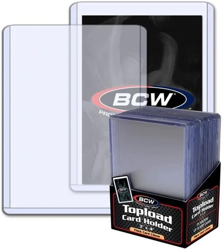 BCW 168 Pt Thick Card Topload Holders for Relic and Patch Cards, 10 Count in Saudi Arabia