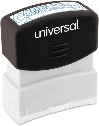Universal UNV10044 Pre-Inked Completed Message Stamp - Blue Ink in Saudi Arabia