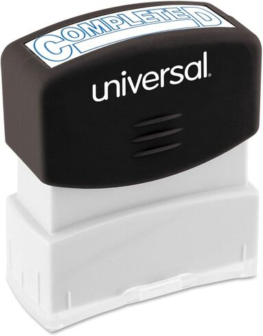 Universal UNV10044 Pre-Inked Completed Message Stamp - Blue Ink in Saudi Arabia