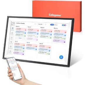 15.6" Digital Calendar Chore Chart – 1080P Full HD Interactive Touchscreen, Smart Family Planner, Hearth Display Digital Calendar Wall & Desk Mountable for Seamless Scheduling (Black) in Saudi Arabia