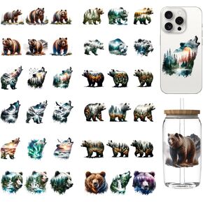 36 Sheets UV DTF Cup Wraps for 16OZ, UV DTF Cup wrap was Made up by Deer, widely be Used on Mugs, Cups, iPhone,Desk Surfaces and so on in Kuwait