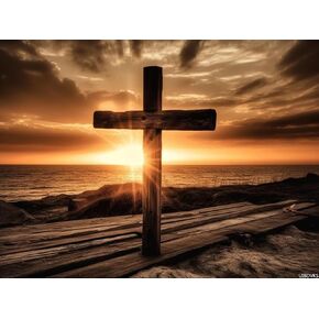 UIBDVKS Jesus DIY 5D Diamond Art Kits Painting for Adults Christian Sunset Crosses Jesus Christ Spiritual 30x40cm/12x16inches in Saudi Arabia