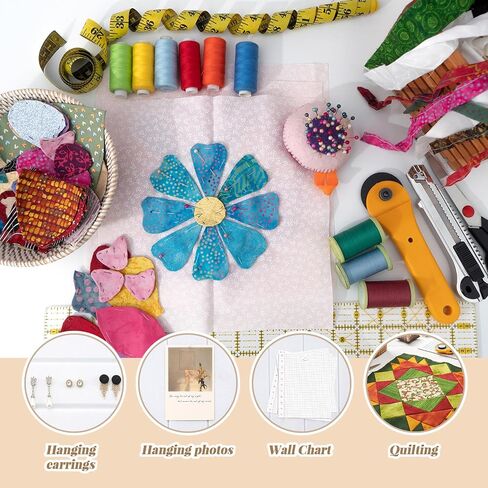 12 Pcs Quilting Design Wall Panels, 11.8 x 11.8 Inch Quilt Felt Board with 100 Push Pins, Flannel Design Wall for Quilting Sewing Block Projects Fabric Holding Display Supplies in Saudi Arabia