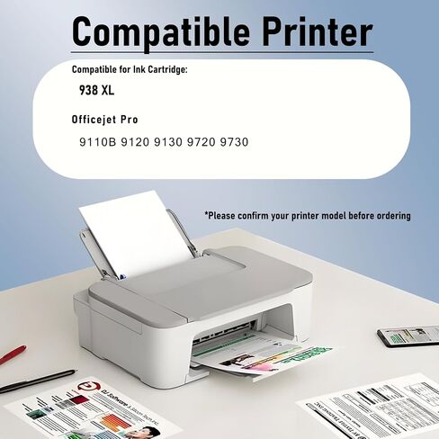 938XL Compatible Ink Cartridge Replacement for HP 938 for HP OfficeJet Pro 9110B 9120 9130 9720 9730,Combination Pack in Saudi Arabia