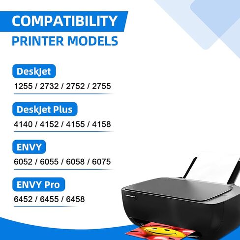 67xl من خراطيش الحبر الأسود البديل لـ HP Ink 67XL أسود استخدام لـ Deskjet 2752 2710 2755 2722 2720 Plus 4100 4152 4158 Envy 6055 6052 6022 Pro 6452 6455 Printer (1 Pack) in Kuwait