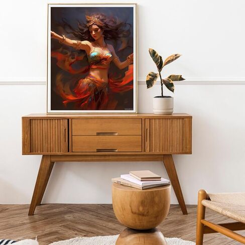 Vnuiehg Paint by Number Dancer المائي ، المرأة DIY الطلاء الزيت الطلاء من قبل عدد الأرقام للبالغين المبتدئين DIY اللوحة الاكريليك من خلال أرقام الطلاء الفنون مركبة للمنزل ديكور 16x20 بوصة in Saudi Arabia