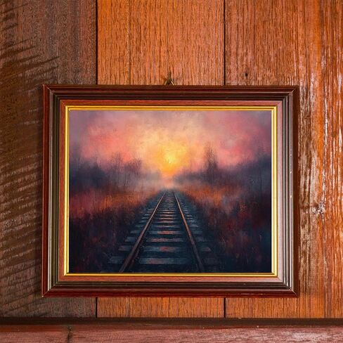 OKSGYTA Paint by Numbers, Train Tracks Disappearing Into The Mist, Adult Crafts Adult Paint by Number Kits, Arts Crafts for Home Decor (No Frame, 16x20 Inch) in Saudi Arabia