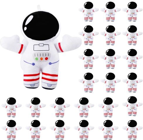 24 Pcs Astronaut Outer Space Party Favors 5.5" Astronaut Plush Doll Bulk Soft Astronauts Plush Figurine Stuffed Animal for Outer Space Nursery Room Decor Birthday Gifts in Saudi Arabia