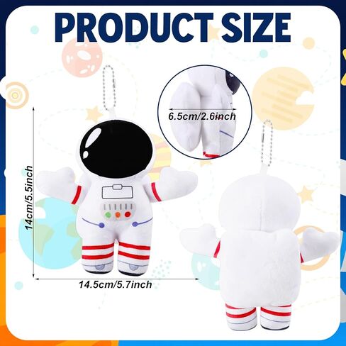 24 Pcs Astronaut Outer Space Party Favors 5.5" Astronaut Plush Doll Bulk Soft Astronauts Plush Figurine Stuffed Animal for Outer Space Nursery Room Decor Birthday Gifts in Saudi Arabia