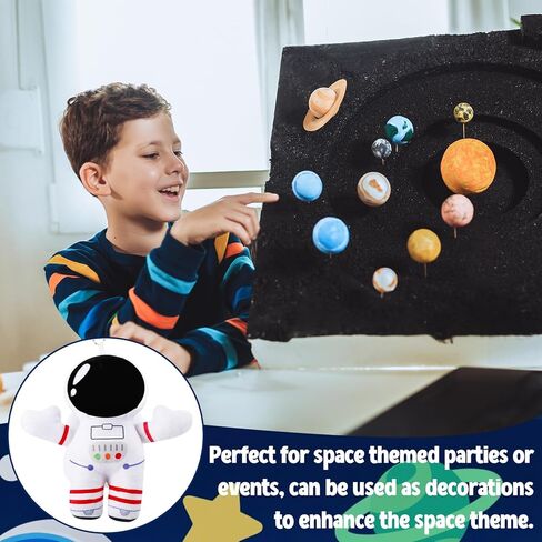 24 Pcs Astronaut Outer Space Party Favors 5.5" Astronaut Plush Doll Bulk Soft Astronauts Plush Figurine Stuffed Animal for Outer Space Nursery Room Decor Birthday Gifts in Saudi Arabia