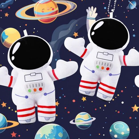 24 Pcs Astronaut Outer Space Party Favors 5.5" Astronaut Plush Doll Bulk Soft Astronauts Plush Figurine Stuffed Animal for Outer Space Nursery Room Decor Birthday Gifts in Saudi Arabia