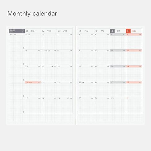 Hobonichi Techo 2026 Original Avec Books – A6, Daily, 6-month x 2-Book Set (Jan Start), Japanese, Planner in Saudi Arabia